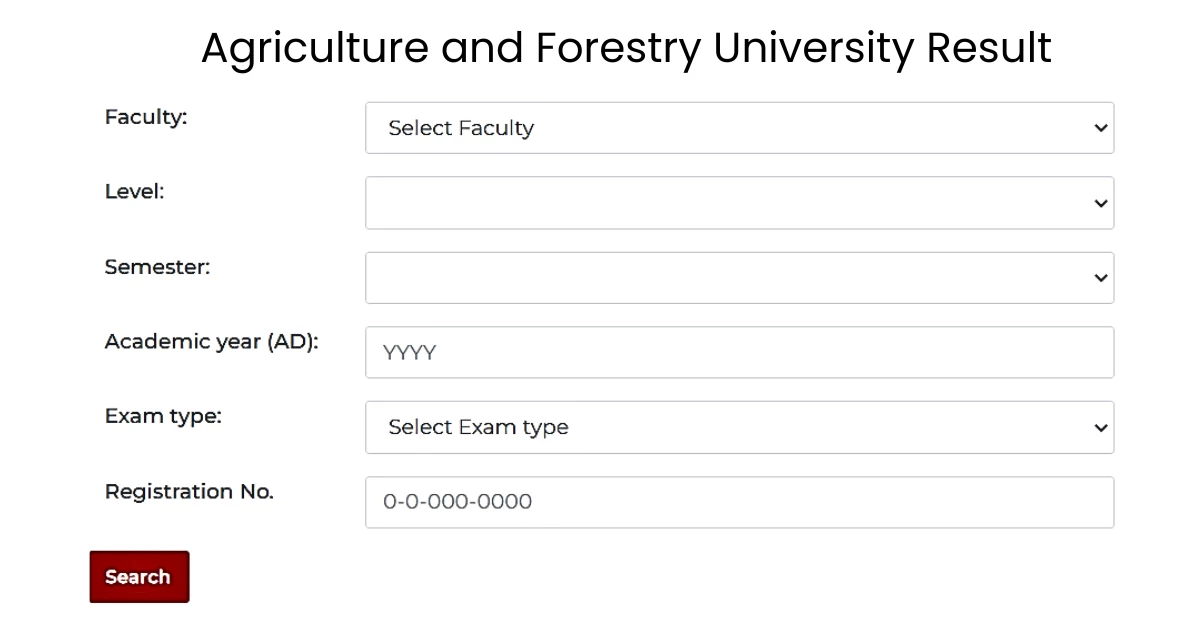 AFU Result 2080 Agriculture and Forestry University